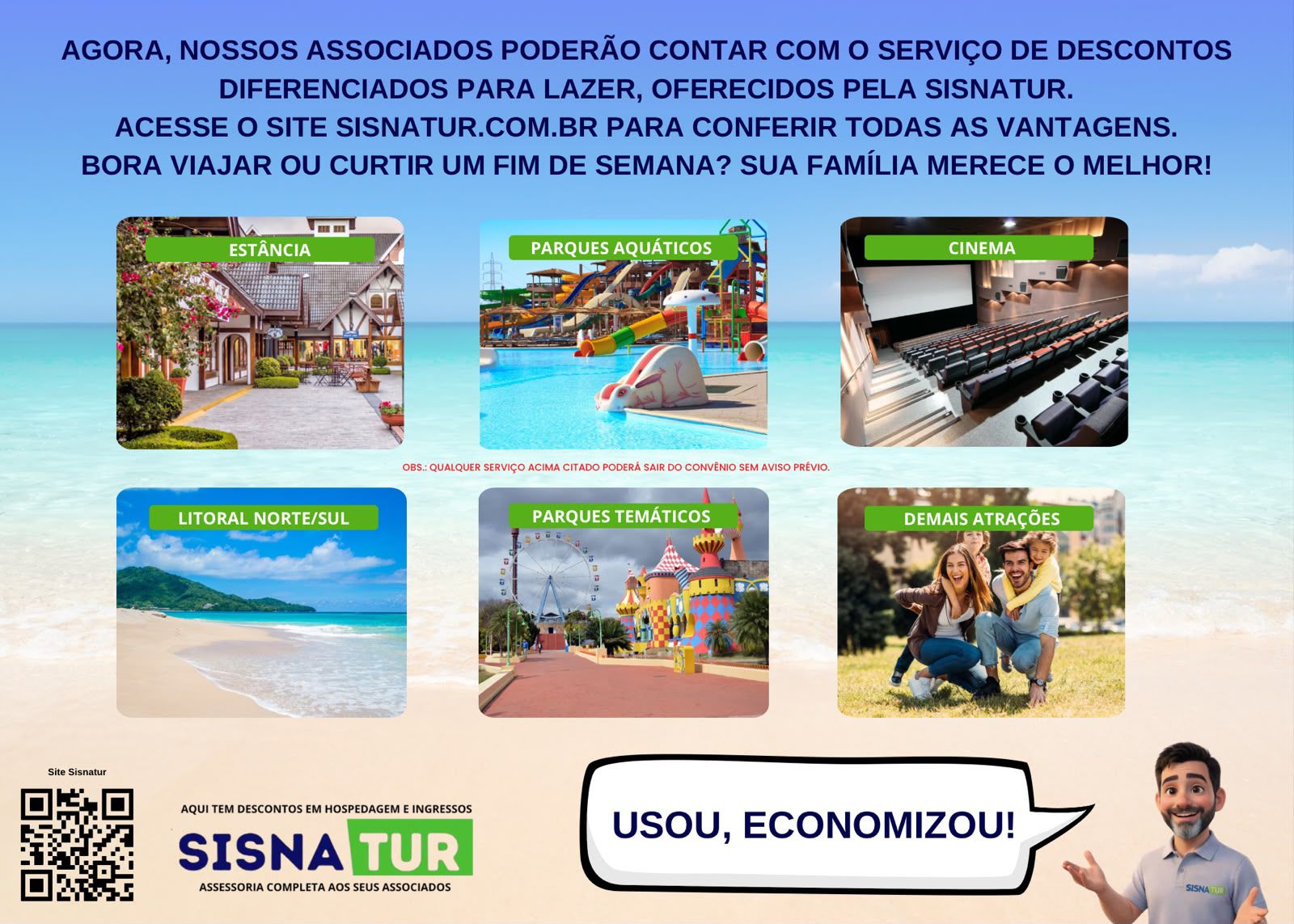 Imagem de capa do benefício Descontos em lazer, turismo e entretenimento